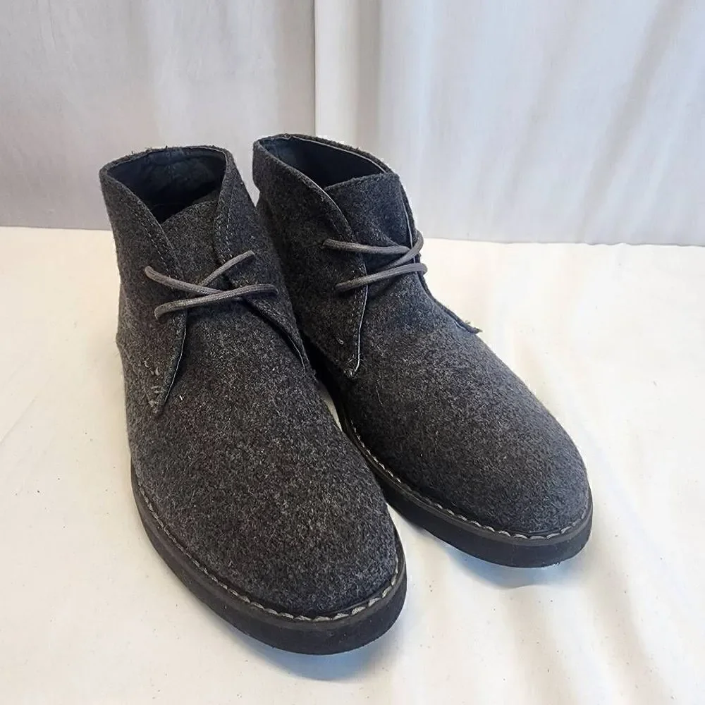 Express Men's Grey Wool Chukka Boots Size 7